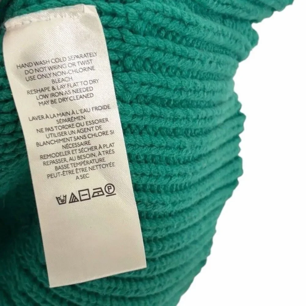Free People Green Knit Alli V-Neck Mountain View Sweater OB1626643